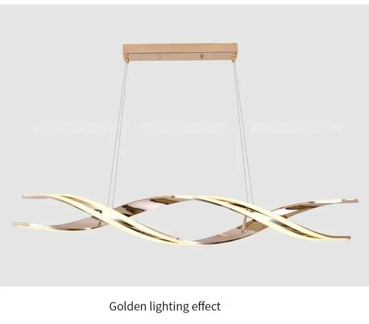 Minimalist LED Chandelier for Dining Room Modern Geometric Kitchen Pendant Light Simple Home Decor Hanging Light Fixture