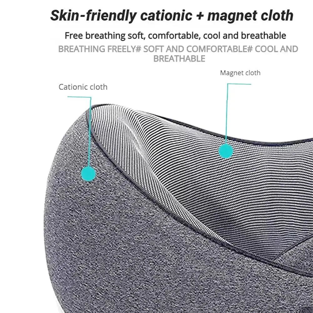 Adjustable U-Shaped Memory Foam Travel Neck Pillow for Car, Airplane, and Portable Headrest Support During Sleep