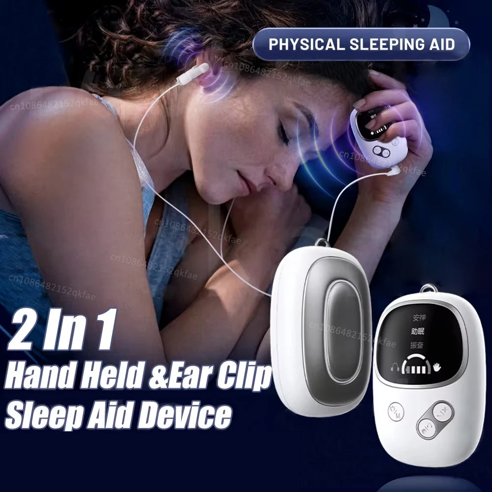 CES Sleep Aid Device Ear Clip Sleeping Device Relax Anxiety Insomnia Hypnosis Soothing Sleeper Therapy Insomnia Sleeping Aid