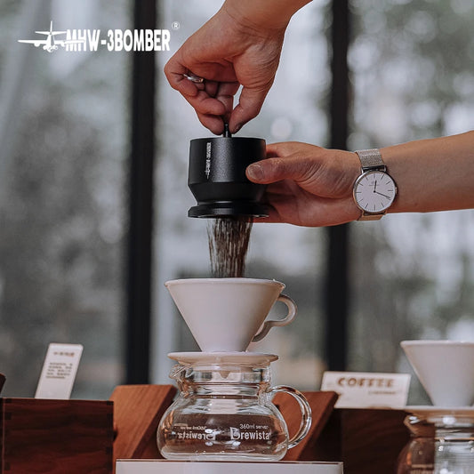 MHW-3BOMBER Coffee Dosing Funnel Aluminum Alloy Dosing Shaker Fit 51-54/58mm Portafilters Espresso Dosing Cup Home Barista Tools