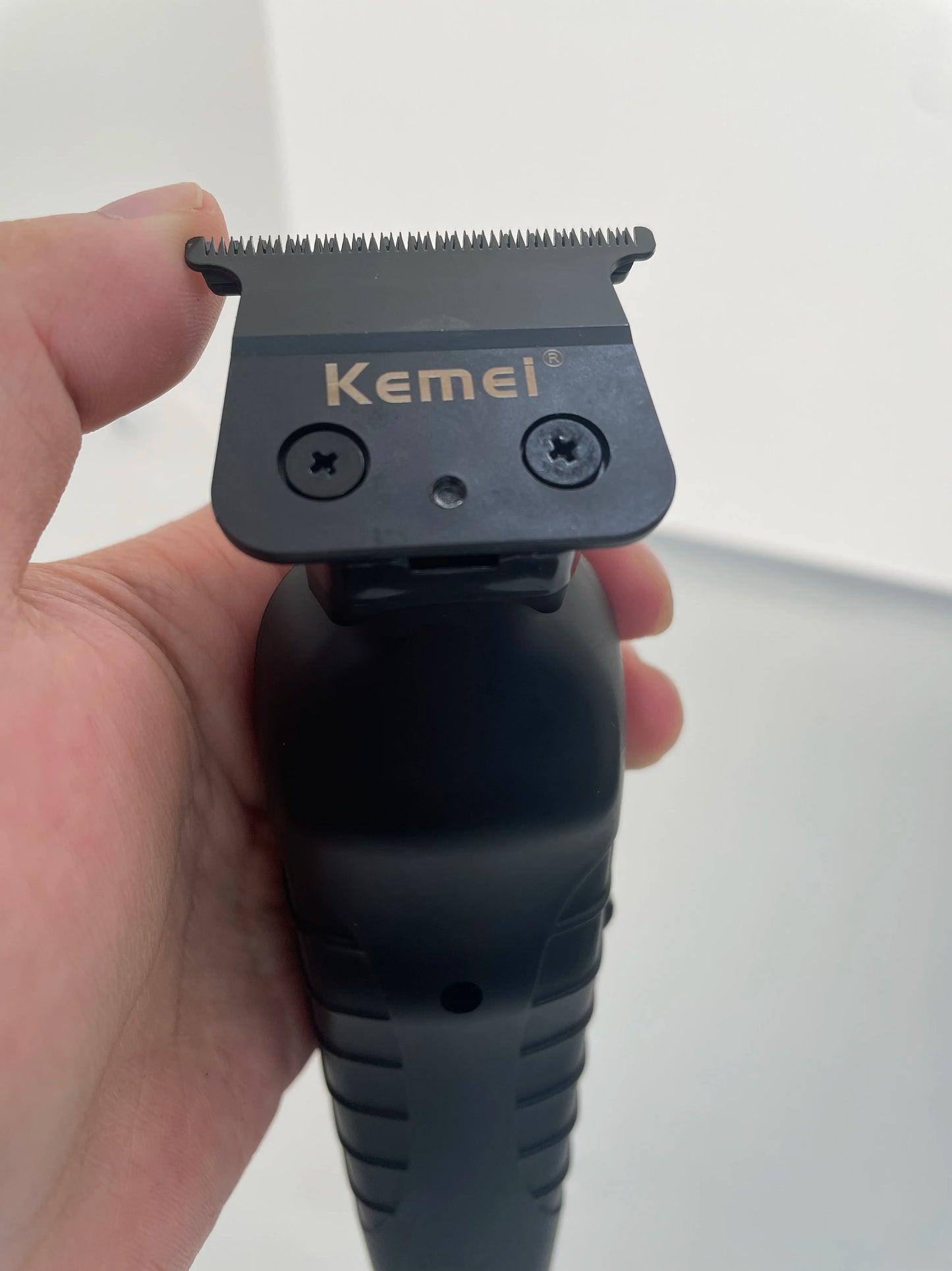 Kemei 2299 Barber Cordless Hair Trimmer 0mm Zero Gapped Carving Clipper Detailer Professional Electric Finish Cutting Machine