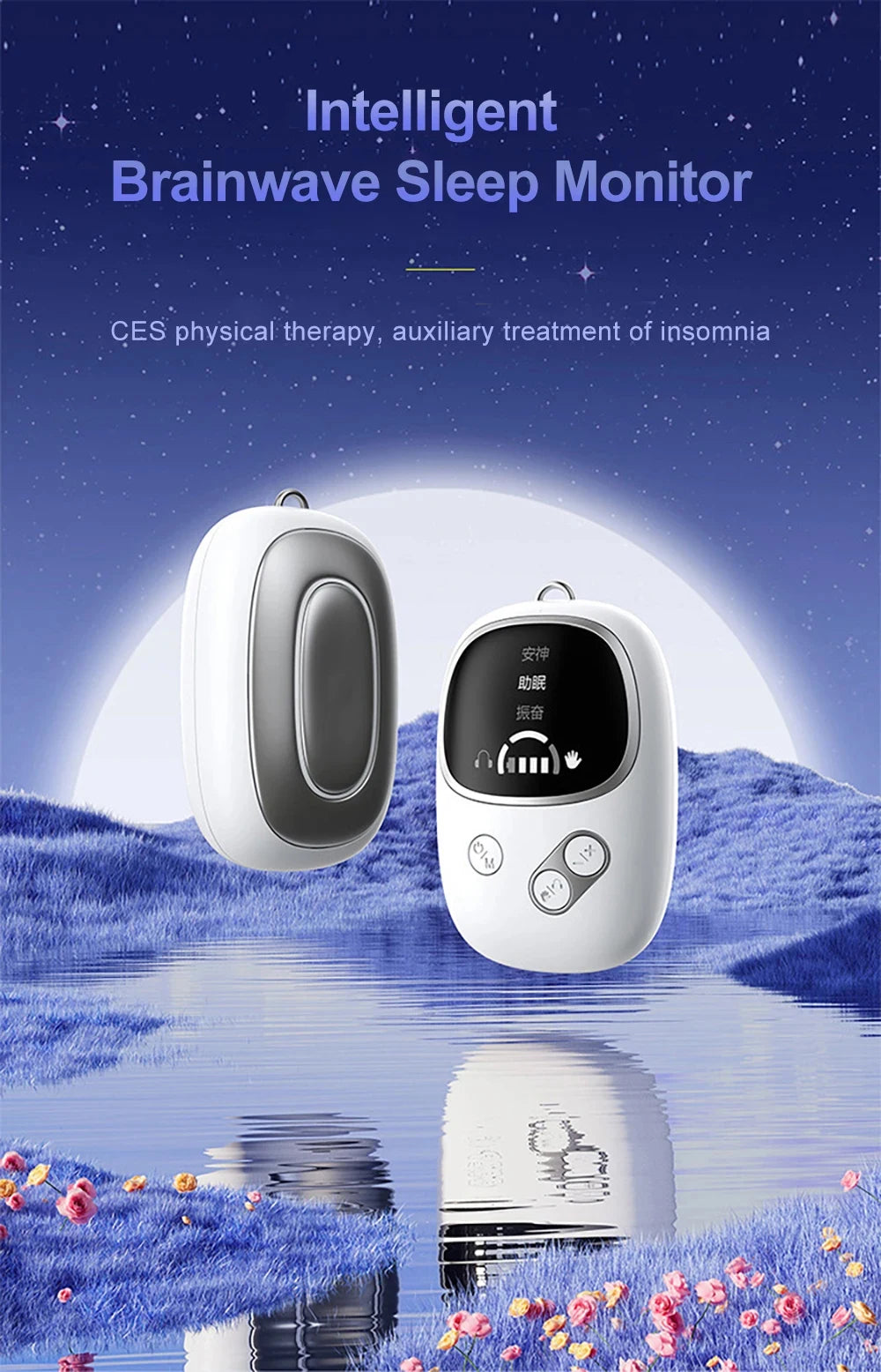 CES Sleep Aid Device Ear Clip Sleeping Device Relax Anxiety Insomnia Hypnosis Soothing Sleeper Therapy Insomnia Sleeping Aid