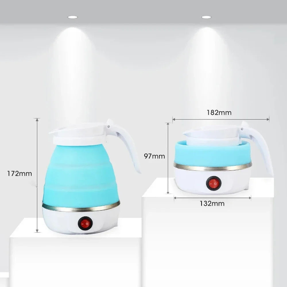 Electric Kettle Folding Electric Port Portable Travel Camping Kettle 600ML Electric Water Heater Portable Foldable Kettle Port